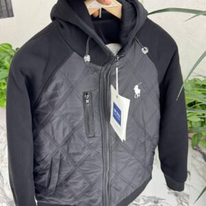 Home polo ralph lauren quilted hybrid zip hoodie