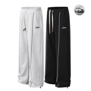 Home men's good side stripe wide leg sweatpants urban streetwear